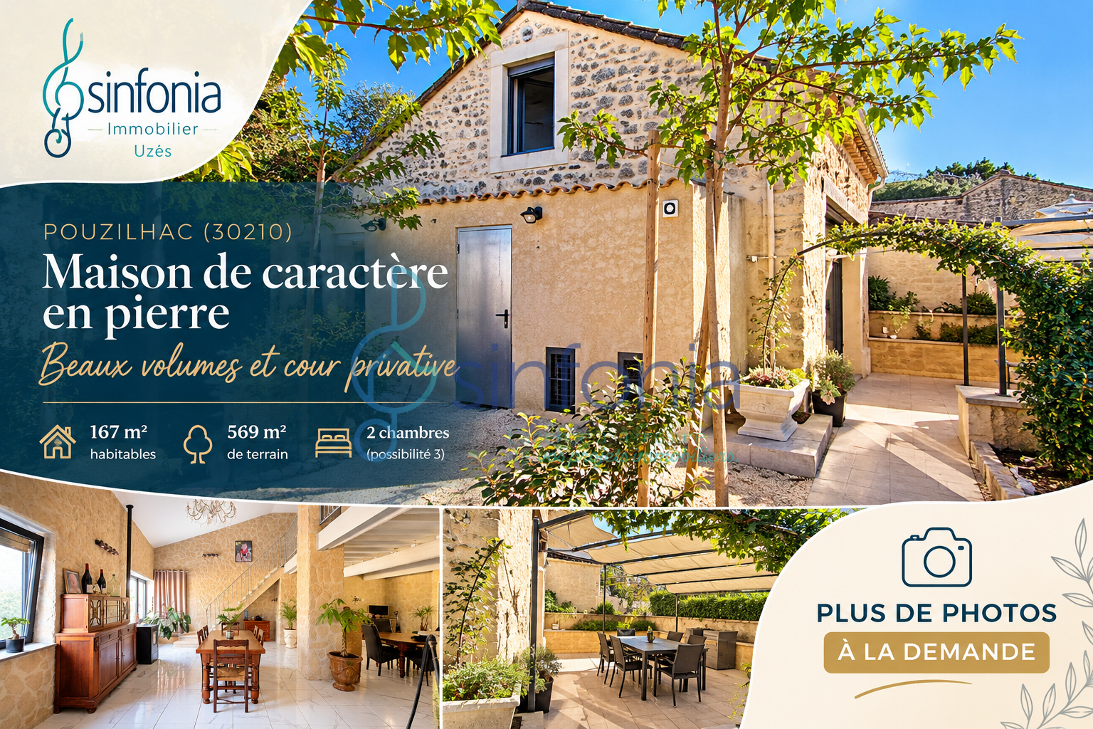Maison à vendre à Pouzilhac, 167 m², 6 pièces – photo 1 sur 3